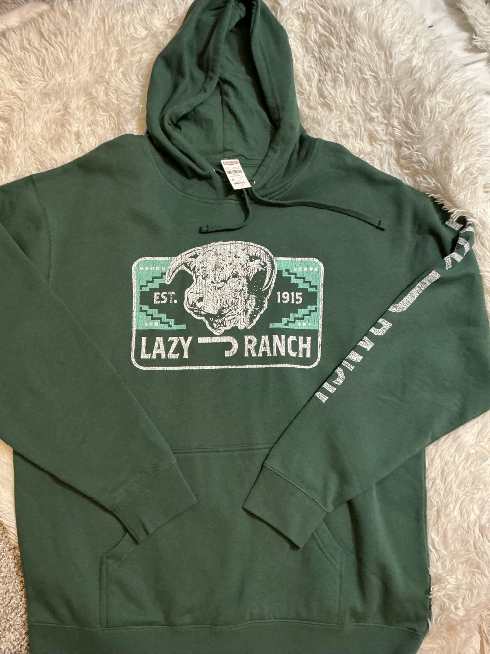 NWT Lazy Ranch Men's Forest Green Pullover Hoodie XL